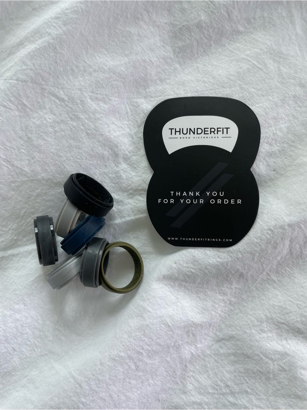 Black and Gray Ring Set Silicone